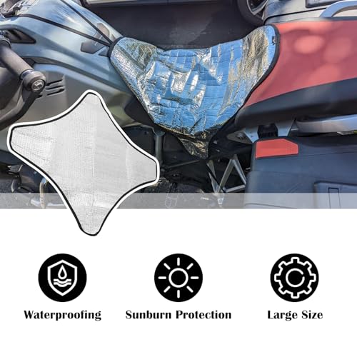 Motorcycle Seat Covers with Adjustable Cord,Portable Motorcycle Seat Cushion Cover for Cooling and Sun Protection,All-Season Motorcycles Cooling Seats Cover with Drawstring Bag