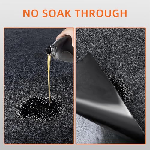 17 x 7.4 Ft Extra Large Garage Floor Mat, Premium Oil Leaks Absorbent Oil Spill Mat,Waterproof Backing Garage Mat,Reusable, Washable, Protects Floor,Durable（PE） - size: 7.4*17FT PE