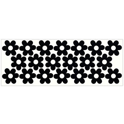 LiteMark Reflective Petal Flower Power Vinyl Stickers, Great for Laptop, Phone, Helmets, Bicycles - Black, Pack of 20 Pcs - color: Black