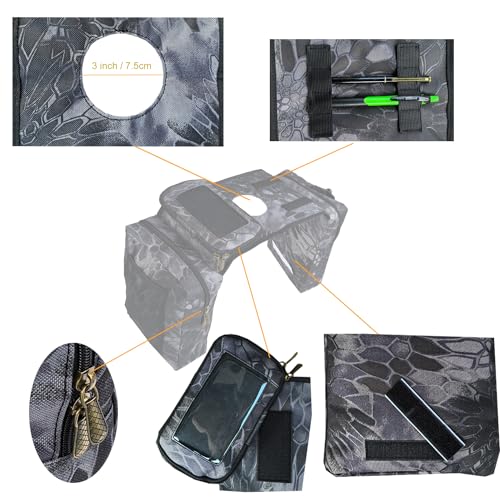 ATV Tank Bag Saddle Bag Waterproof Motorcycle Bag Compatible with Snowmobile Sportsman Scrambler FourTrax Grizzly UTV Hanging Storage Bag Phython - color: Camo Phython