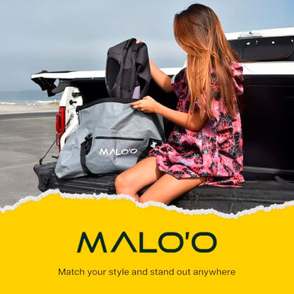 Malo’o Waterproof Dry Duffel, Heavy-Duty Roll Top Waterproof Gear Bag with Shoulder Strap & Molle Loops, Marine Duffel for Kayaking, Boating, Camping, Beach & Travel, Grey, 40L - color: Grey, size: 40L