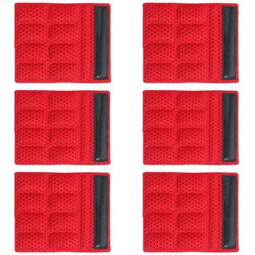 6PCS Chin Pads Foam Pad Set Strap Padding Replacements Universal Cushion Mats for Cycling Bike Bicycle Motorcycle Road Racing Riding Helmet - color: Red 6PCS