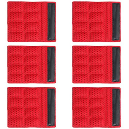 6PCS Chin Pads Foam Pad Set Strap Padding Replacements Universal Cushion Mats for Cycling Bike Bicycle Motorcycle Road Racing Riding Helmet - color: Red 6PCS