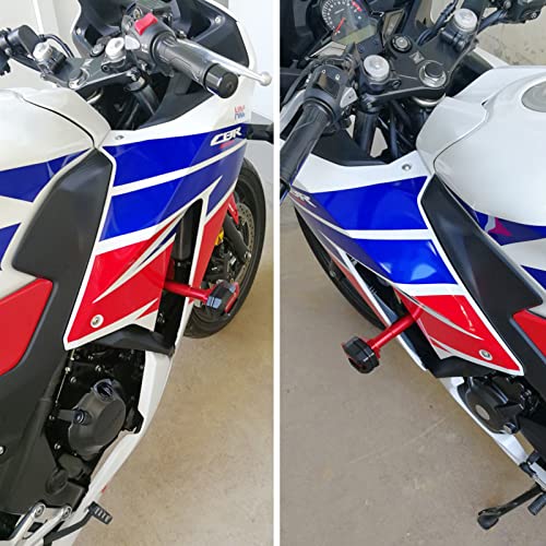 Motorcycle Falling Protection Frame Slider Fairing Guard Anti Crash Pad Protector Crash compatible with Honda CBR300R CBR 300R (2013-2023) (Black) - color: Black