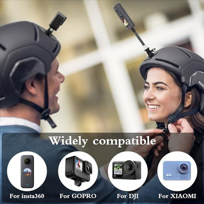 All Carbon Fiber Extension Arm Kit Metal Pole Mount Helmet Stick Extension Arm Mount for GoPro Hero 13/12/11/10/9/8/7/6/5 Black, Insta360 X5 / X4 / X3 / X2 / XR/Go,DJI Osmo Action and More