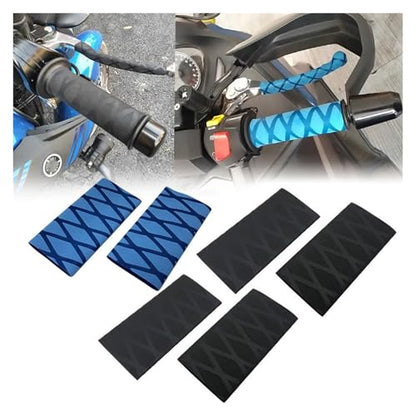 Universal Non-Slip Rubber Grip Glove Motorcycle Handle Cover Deformable Heat Shrinkable Grip Cover Sleeve Handlebar Covers Handlebars Grips - color: Blue A