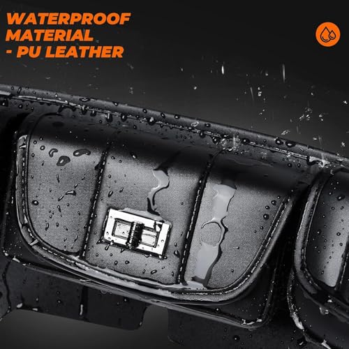 KEMIMOTO Windshield Bags Batwing Fairing 3 Pouches Pocket Compatible with 1996 1997 1998-2013 Touring Street Glide Road Glide FLHX FLH - style: Before 2014