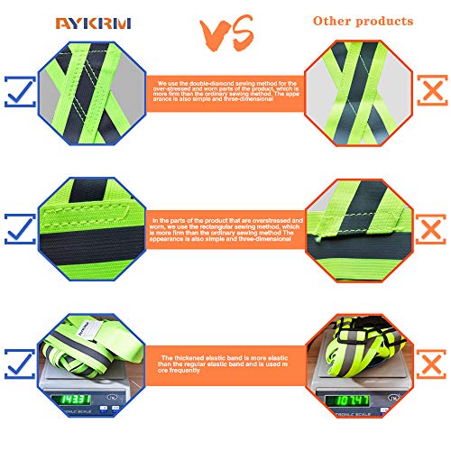 AYKRM 9 color High Visibility Reflective Vest Running Gear High Vis Adjustable Safety Vest - color: Purple