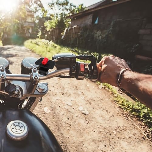 Yardwe Motorcycle Handlebar Toggle Switch Waterproof Headlight Switch for Scooter ATV Powersports with Push Button Control