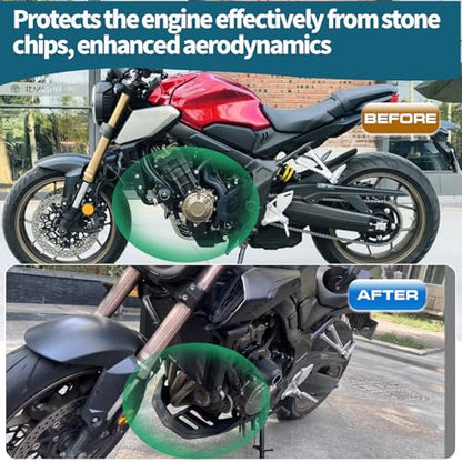 Motorcycle CB650R Belly Pan Bellypan Engine Spoiler Lower Fairing Body Frame Panel Protector Fit for CB 650R CB650F 2019-2024 Accessories (Carbon Look)