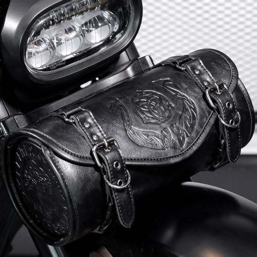 Motorcycle Tool Bag Waterproof PU Universal Saddlebag Front Fork Bag