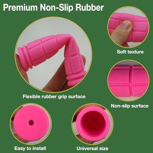 2 Pairs Bike Handlebar Grips for Bikes - color: Pink