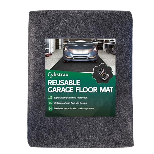 Oil Spill Mat - 72" x 48" Absorbent Oil Garage Floor Mat for Under Car - Protect Driveway from Drips, Spills, Stains, Reusable & Durable Garage Floor Protection Mat with Waterproof Backing - color: Charcoal, size: 4' x 6'