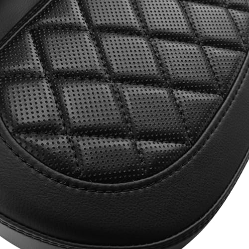 C.C. RIDER Driver Rider Backrest - Pad Diamond 2-Up One-Piece Sissy Bar fit for Harley Touring Road King FLHR Street Glide FLHX Road Glide FLTRX 2009-2023 - color: 04# Black Rider Backrest