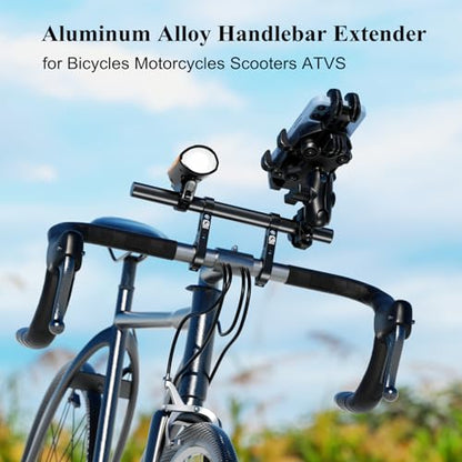 BRCOVAN Handlebar Extender Extensions with 11.81'' Long Cross Bar | Aluminum Alloy Materials, Fit 0.875'' / 1'' / 1.125'' / 1.26'' Handlebars for Bike Bicycle Motorcycle Scooter ATV