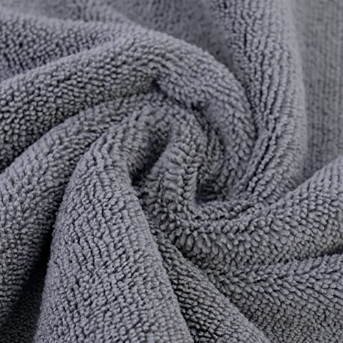 POLYTE Microfiber Cleaning Towel Ultrasonic Cut Edgeless (16x16, 24 Pack, Premium, Blue,Gray,Yellow) - color: Blue,gray,yellow