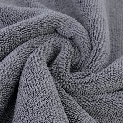 POLYTE Microfiber Cleaning Towel Ultrasonic Cut Edgeless (16x16, 24 Pack, Premium, Blue,Gray,Yellow) - color: Blue,gray,yellow
