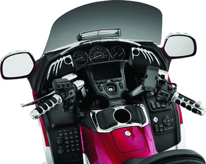 Kuryakyn 6183 Premium ISO Handlebar Grips for Throttle and Clutch: 2006-19 Honda Gold Wing GL1800 & F6B Motorcycles with Heated Grips, Chrome, 1 Pair - color: Chrome