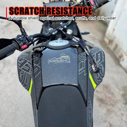 Yellow Motorcycle Fuel Tank Protector Gas Tank Stickers Decals Compatible with CFMOTO Ibex 450 2025 2026, Enhanced Friction,Anti Scratch,Waterproof,CFMOTO Ibex 450 Accessories - color: Yellow