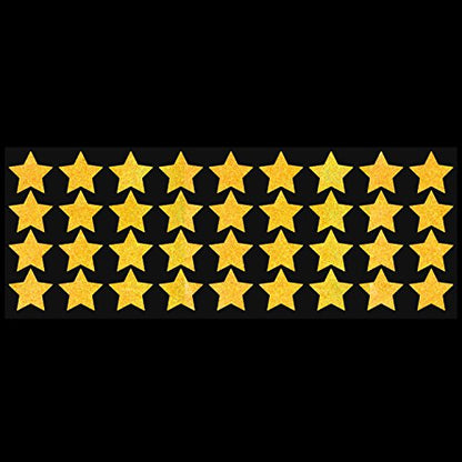 LiteMark Reflective Yellow 1 Inch Stars Sticker Decals for Helmets, Bicycles, Strollers, Wheelchairs and More - Pack of 36 - color: Yellow
