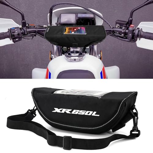 For XR650L XR650 L motorcycle handlebar storage bag waterproof dustproof steering wheel navigation bag travel handlebar bag motorcycle accessories (XR650L) - color: XR650L