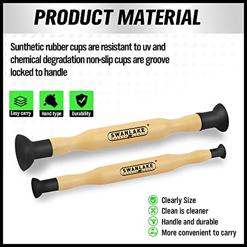 SWANLAKE Valve Lapper Set With 4 Suction Plates | Durable rubber cups for repeated use, comfortable grip, ideal for valve seat lapping with compound