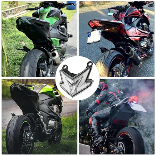 JMTBNO Motorcycle Tail Light with LED Turn Signal Blinker Integrated Taillights Compatible with Kawasaki ZX6R ZX-6R 2013-2018 Z125 Pro 2017-2024 Z800 2013-2017 - color: Smoke-Z125