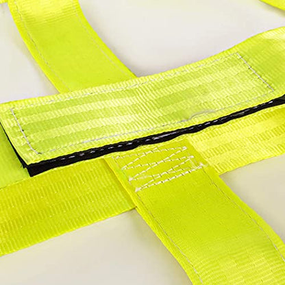 MOTO4U Universal Motorcycle Rear Wheel Tie down Strap in Yellow - color: yellow