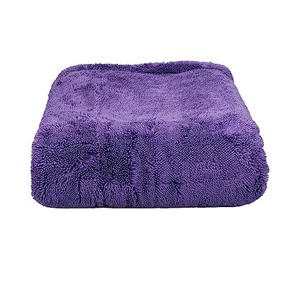 Maxshine 24" x 36" Universal Purple Duo Twisted Microfiber Towel (1200GSM) – Large, Plush, Rinse-Free Double-Sided Drying Towel – Super Absorbent Microfiber for Drying - size: 24" x 36" Purple