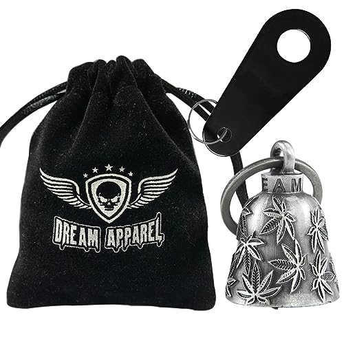 Dream Apparel Motorcycle Bell Guardian Angel Drive Away Gremlin, Biker Bell for Men Women Rider Riding, Good Luck Gift - color: Leaves