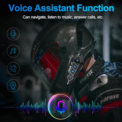 Motorcycle Helmet Bluetooth Headset Speaker,Outdoor Motorcycle Helmets with Noise Cancellation Ultra-Thin Wireless Bluetooth Headphones Riding/Skiing/Sport 1000mAh IP67 Waterproof