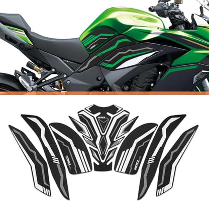 for Ninja 1100SX Ninja 1100sx 2025 2026 New Motorcycle Side Fuel Tank Pads Protector Stickers Decal Gas Knee Grip Traction (Grey) - color: Grey