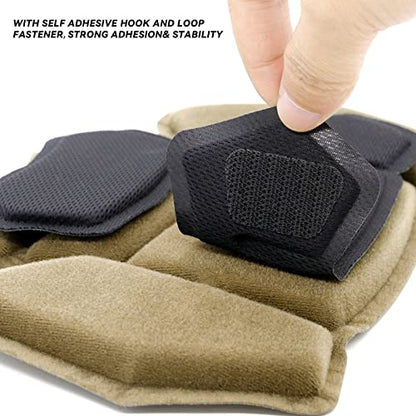 Tactical Helmet Pads - Universal Replacement Internal Memory Foam Pad Inserts for ACH, MICH, EXF Helmets - color: 2nd-Khaki