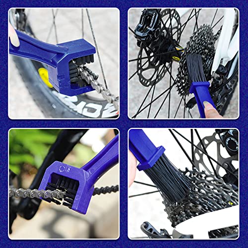 4 PCS Bike Chain Washer Cleaner Set Motorcycle Bicycle Chain Cleaning Brushes Bike Crankset Brush Finish Line Grunge Brush Chain Gear Cleaning Tool