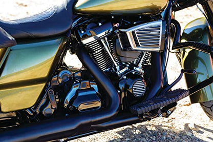 Kuryakyn 9397 Motorcycle Accent Accessory: Passenger Board Block Off Plates for 1993-2019 Harley-Davidson Touring & Trike Motorcycles, Gloss Black, 1 Pair