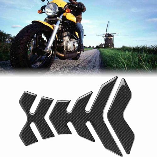 Carbon Fiber Pad Protector Motorcycle Gas Sticker Protector Decals Universal Motorcycle Tank Sticker Fuel Tank Protector Fit for Dukadi Aprilla Black