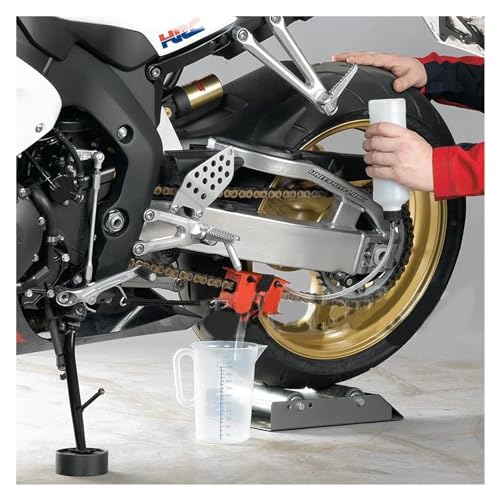 Motorcycle Chain Cleaning Machine Kit Brush Gear Cleaner Tool Motorbike Chains Lube Device Lubricating Accessory(Black) - color: Black