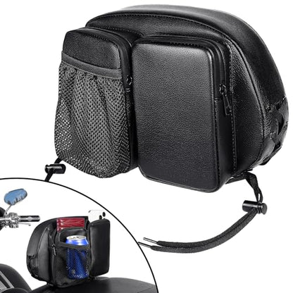 PBYMT Driver Rider Backrest Bag, Rider Backrest Organizer Bag, Driver Backrest Storage Bag Fit for Harley Touring CVO Road Glide Limited Street Glide Dyna Sportster Softail Tri Glide