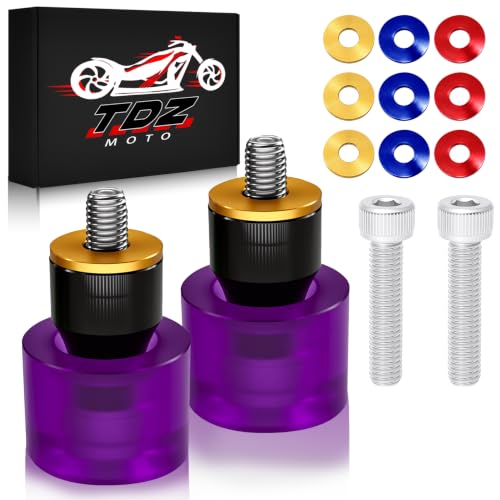 TDZ Motorcycle Decorative Wheel Install on 1-1/4" Engine Saddlebag Guard for Harley & Any Other Brand 1.25” Crash bar, Violet Wheel - color: A-Violet Wheel