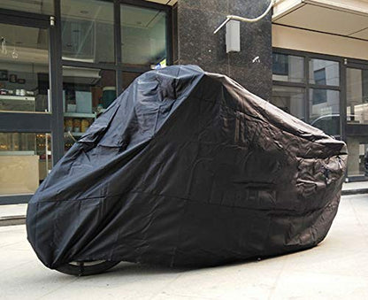 J&C 104x37x43Inhces Motorcycle Cover Waterproof Dust-Proof Outdoor Rain UV Protector Motorbike Covers for Motorcycle - size: XXL
