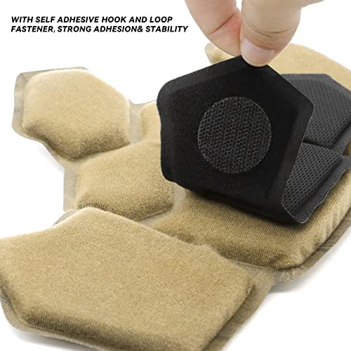 Tactical Helmet Pads - Universal Replacement Internal Memory Foam Pad Inserts for ACH, MICH, EXF Helmets - color: 4th-Khaki