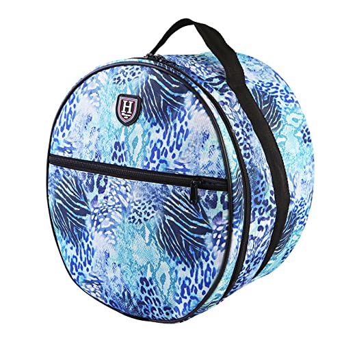 Harrison Howard Equestrian Motorcycle Riding Waterproof Helmet Bag Helmet Case Storage Carring Bag - color: Icyblue Leopard