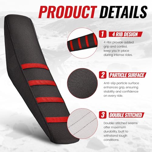 Seat Cover for Yozma IN10,Non-Slip Motorcycle Cushion Cover for Electric Dirt Bike Ebike Yozma in 10-Red - color: Red