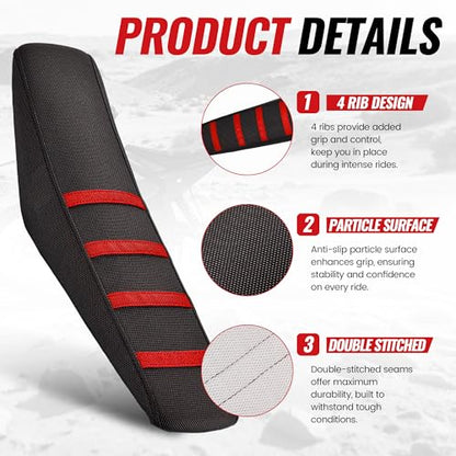 Seat Cover for Yozma IN10,Non-Slip Motorcycle Cushion Cover for Electric Dirt Bike Ebike Yozma in 10-Red - color: Red