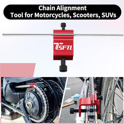 Chain Alignment Tool, Chain Adjustment Tool, Chain Alignment Tool for Motorcycles, Scooters, SUVs, ATVs, Mopeds, Fast and Accurate Chain Alignment Tool for Chain Maintenance and Repair Parts