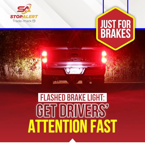 Brake Wave 36 - HEAVY DUTY 36 Light Selectable Flashes 10 AMPS Electronic Brake Flasher Tail & Stop Light Strobe - LED and Incandescent Lights for Cars, Trucks, Motorcycles 12-24V - color: Brake Wave 36
