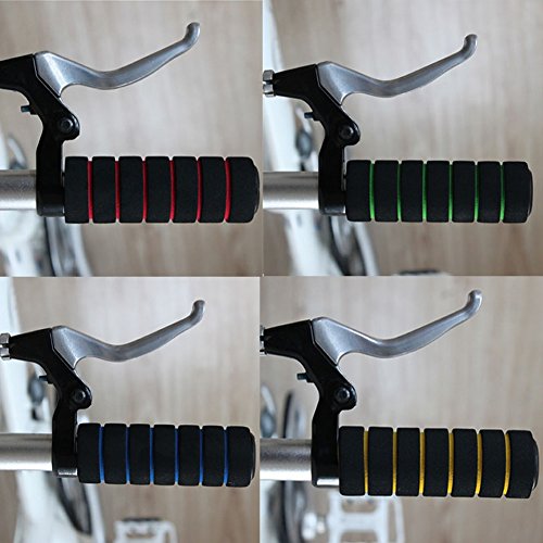 1 Pair Nonslip Foam Sponge Bike Motorcycle Handle Grip - color: Blue
