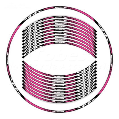 CBR 17 inch Wheel Rim Stickers Decals Tape Compatible with CBR600RR 2003-2025 F5 Motorcycle Reflective Rim Tapes Sticker Stripe (Watermelon Red) - color: Watermelon Red