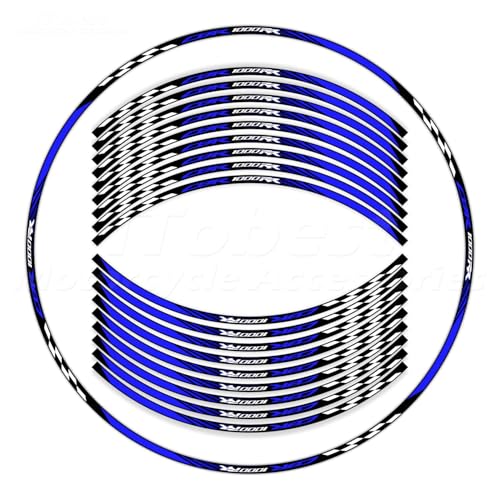 CBR 17 inch Wheel Rim Stickers Decals Tape Compatible with CBR1000RR 2004-2025 Motorcycle Reflective Rim Tapes Sticker Stripe(Dark Blue) - color: Dark Blue