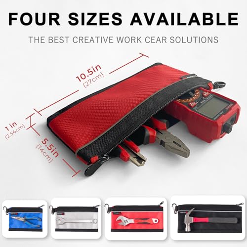 IRONLAND Small Tool Pouches with Zipper Premium Small Tool Bags Waterproof 1680D Pouch Bags for Men Multipurpose Storage Organizer Premium Heavy duty 4 Pack pencil bag - size: 4 Pack Combo